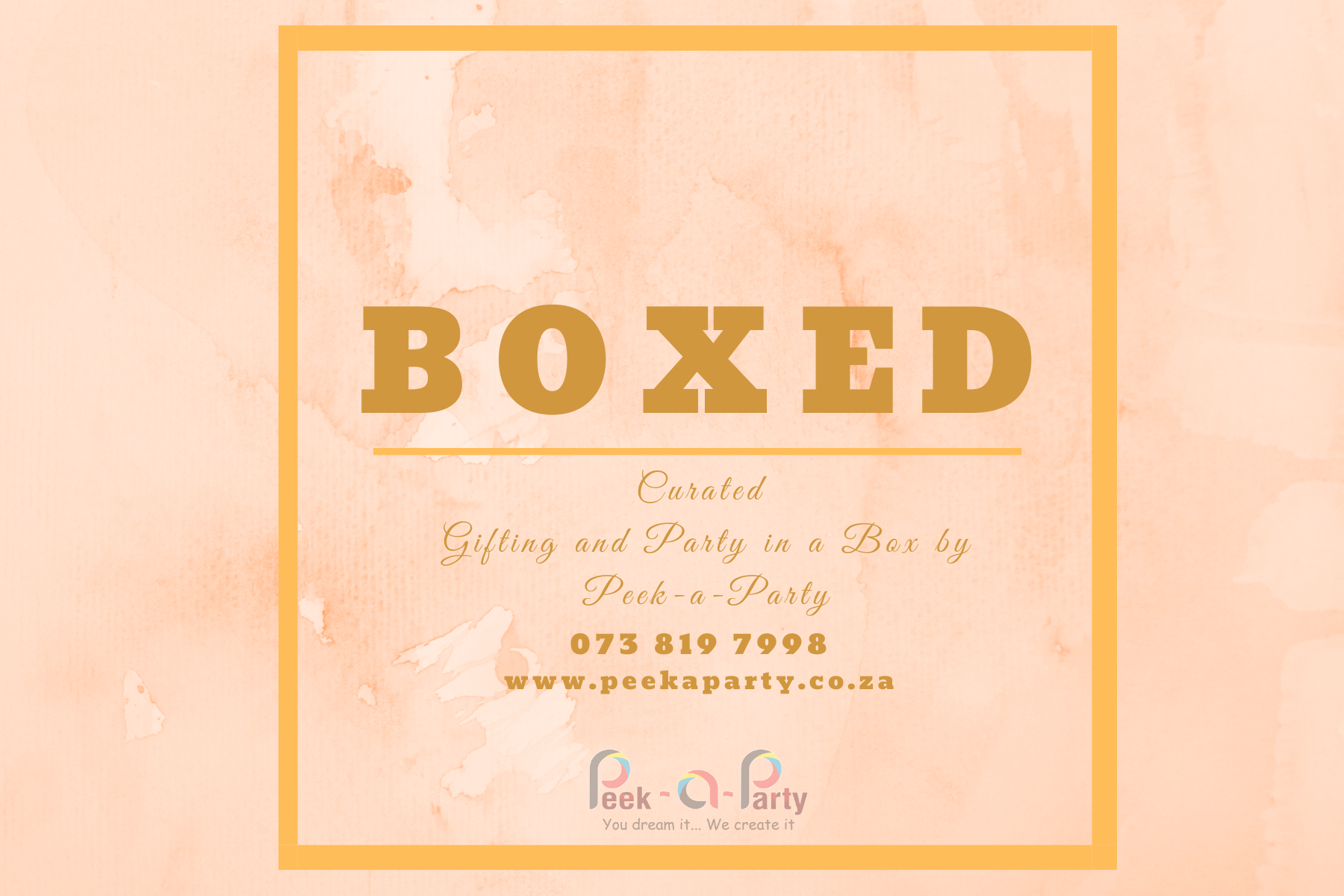 gallery/Peach and Navy Blue Watercolor Product Label